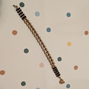 Elegant Gold and Black Bracelet By Alex And Ani Vintage Sixty Six